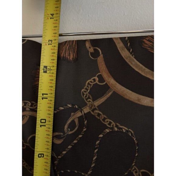 Boston Proper Aspen Golden Chains Print Ponte Legging Black/Gold Small - Picture 8 of 11